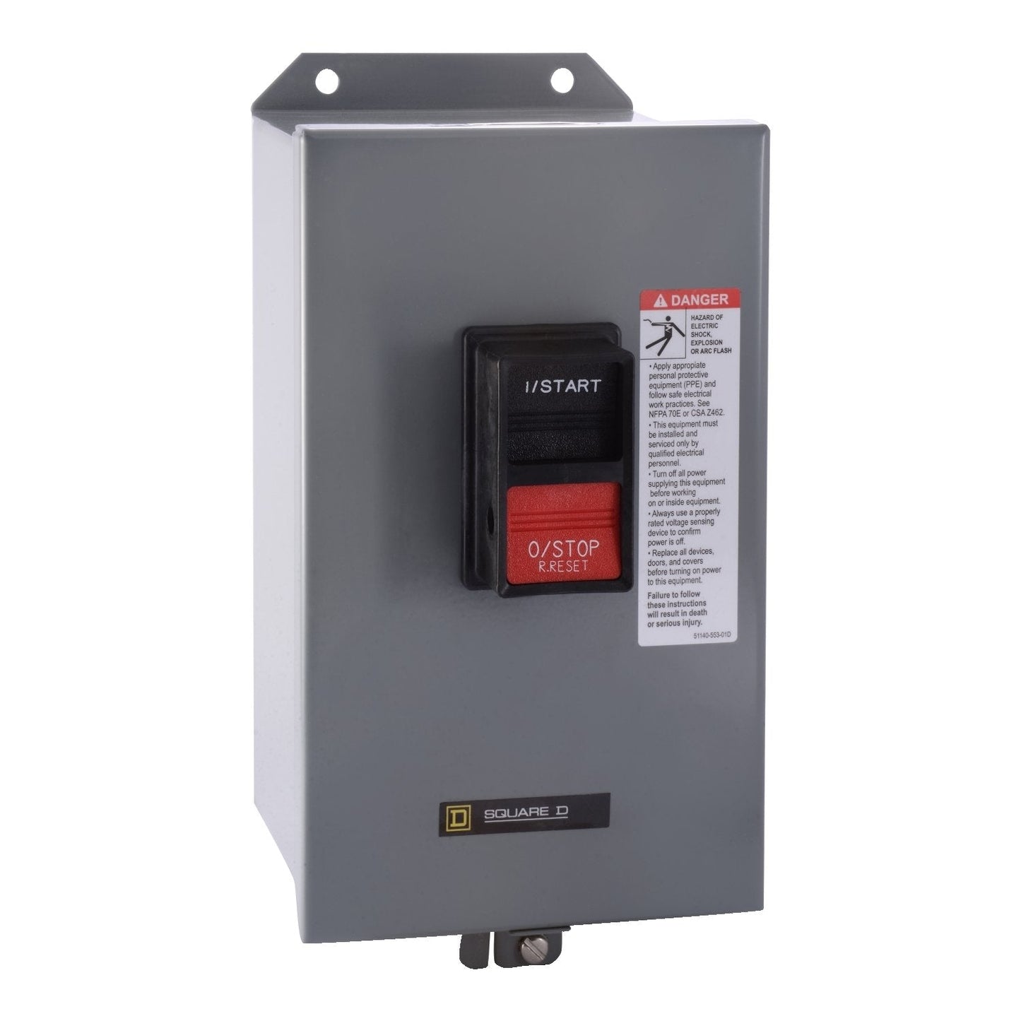 Square D 2510MBA2 Motor Starter 3 pole 3 phase 600V 9A Class 2510