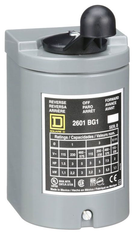 Square D 2601BG1 Drum Switch | 600 VAC/250 VDC B Series