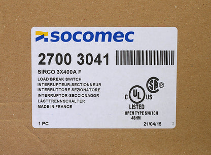 Socomec 27003041 Disconnect Switch | PLP