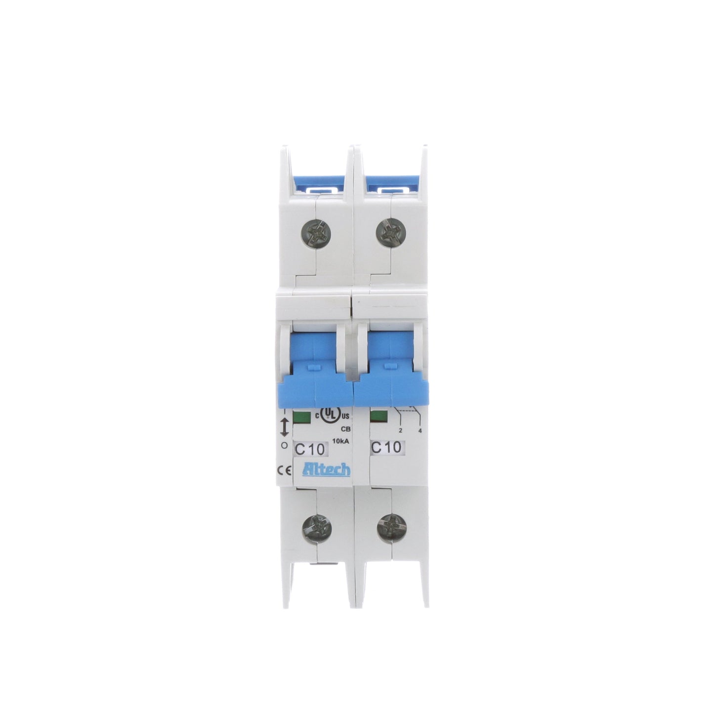 Altech 2CU10L Circuit Breaker | 10A 2P 10kA@480Y/277V Feed-Thru
