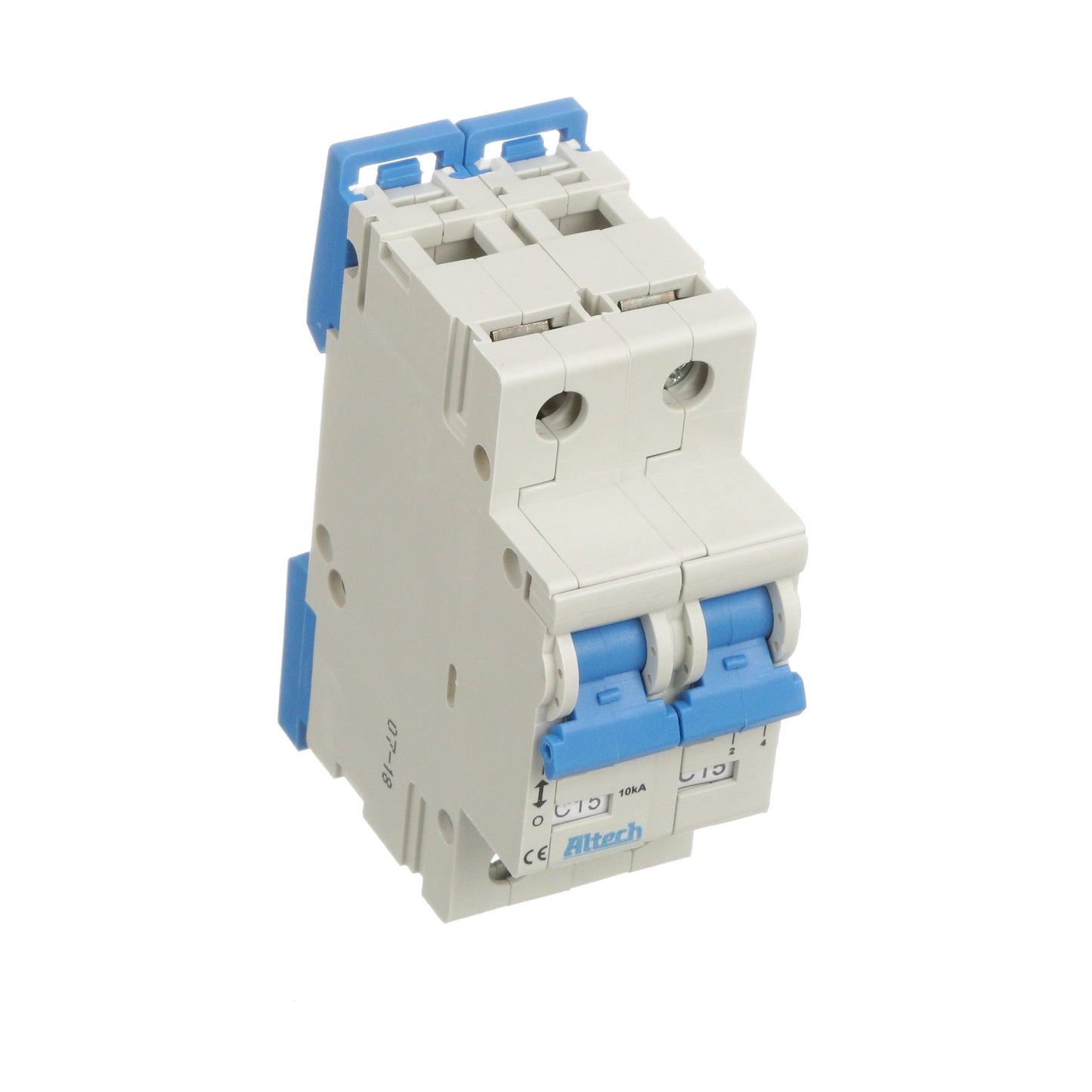 Altech 2CU15R Circuit Breaker | 15A 2P 10kA@480Y/277V Feed-Thru