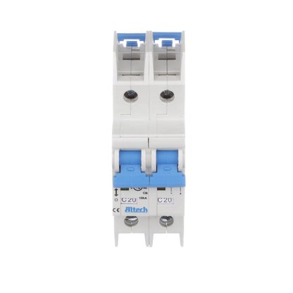 Altech Corp 2CU20L Circuit Breaker | 277V 20A 2 Pole Molded Case Thermal Magnetic