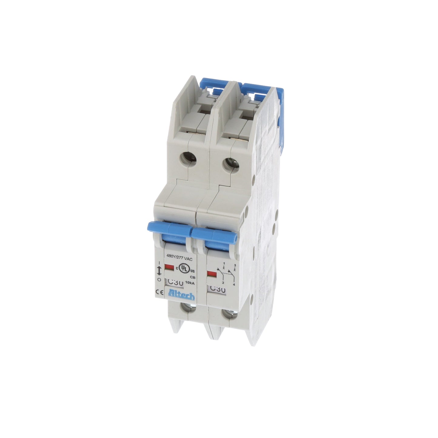 Altech 2CU30L Circuit Breaker | 30A 2P 10kA@480Y/277V Feed-Thru