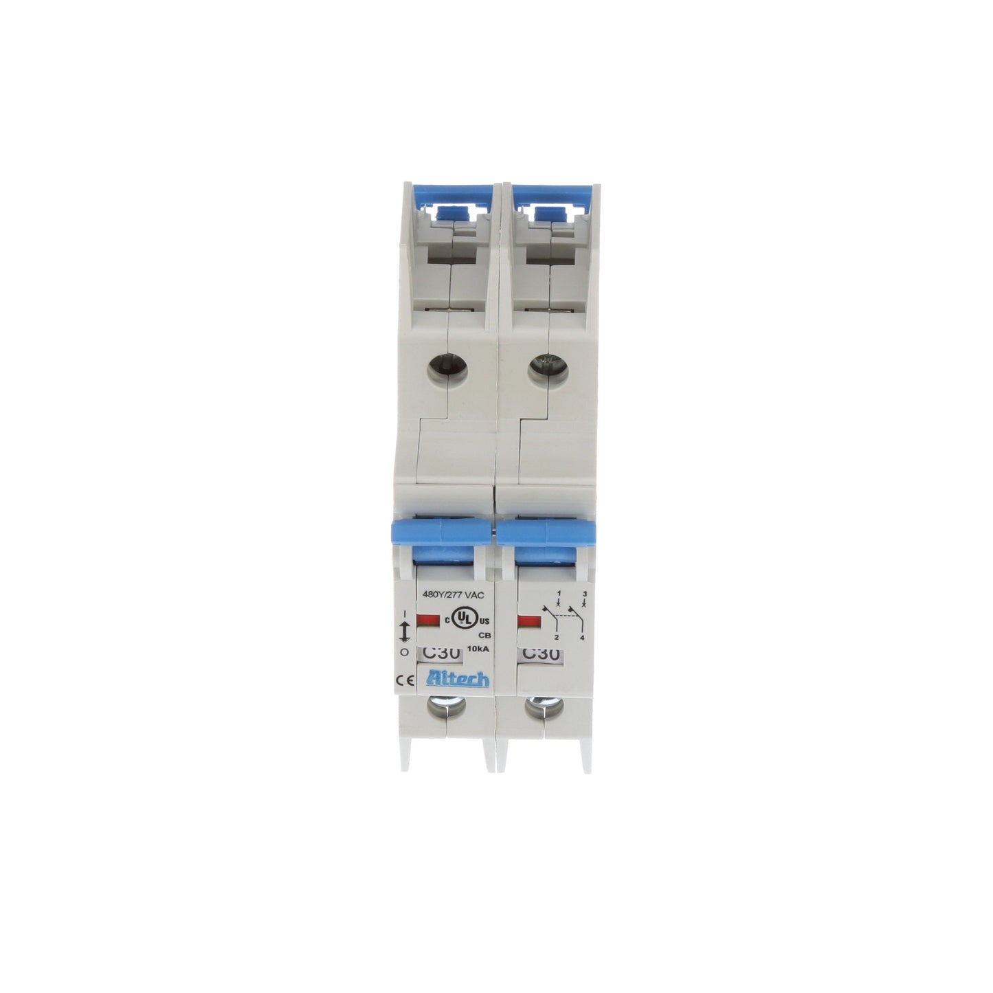 Altech 2CU30L Circuit Breaker | 30A 2P 10kA@480Y/277V Feed-Thru