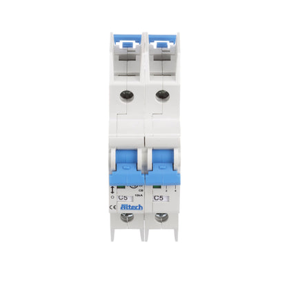 Altech 2CU5L Circuit Breaker | 5A 2P 10kA@480Y/277V Feed-Thru