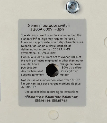 Socomec 38613020 Disconnect Switch | PLP