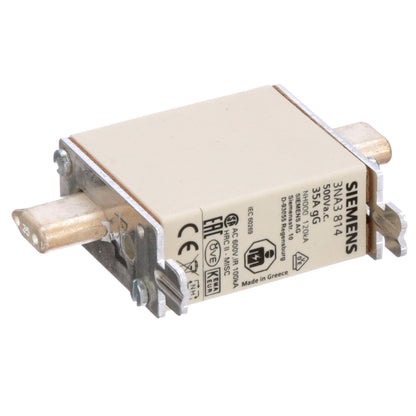 Siemens 3NA3814 Low Voltage Fuse | 500V 35A Knife Blade NH000 3NA