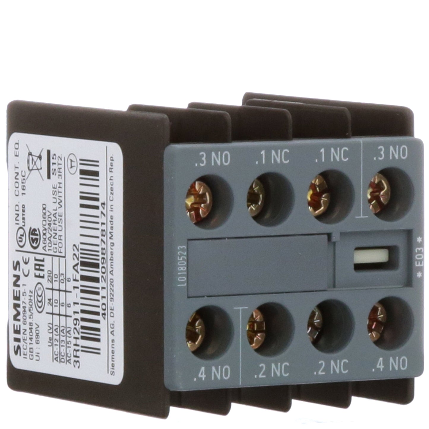 Siemens 3RH29111FA22 Contactors | 24/230/24/110/220 DC 690/600