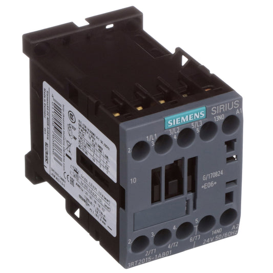 Siemens 3RT20151AB01 Contactors | 24 VAC 7 A 3 kW 400 V 3RT Series