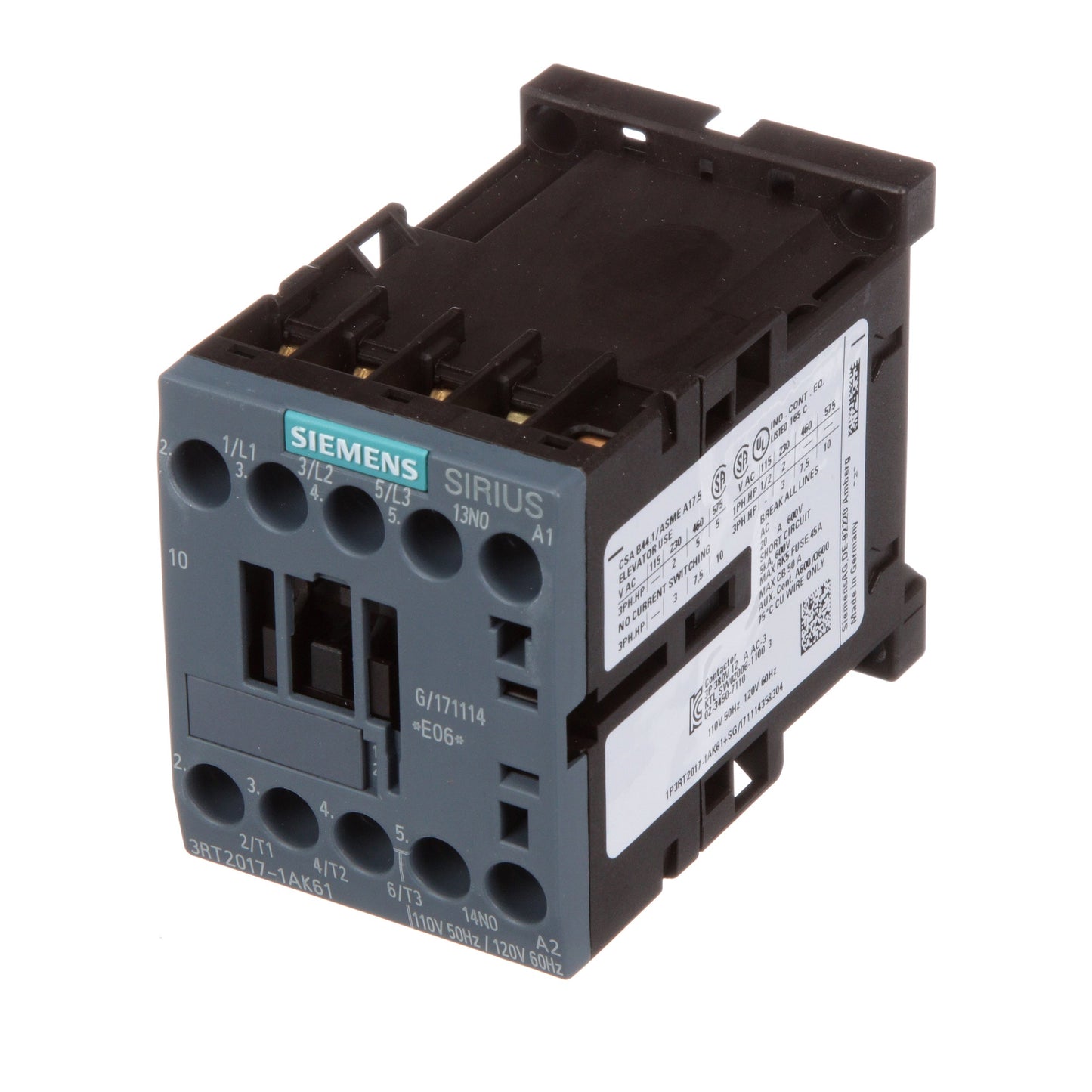 Siemens 3RT20171AK61 Contactors