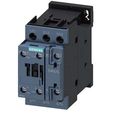 Siemens 3RT20231AC20 Contactors | 9 A 4 kW 400 V 3-pole 24 V AC S0