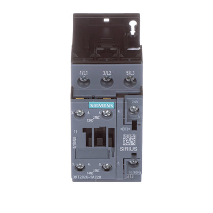 Siemens 3RT20261AC20 Contactors | 25A 11kW 3P 24V AC 1NO+1NC