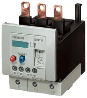 SIE 3RU11464DB0 THERMAL O/L RLY | 400 VAC 1 Ampere 220 VDC 0.11 Ampere 3 Phase 3 Pole 1NO-1NC Auxiliary Contact