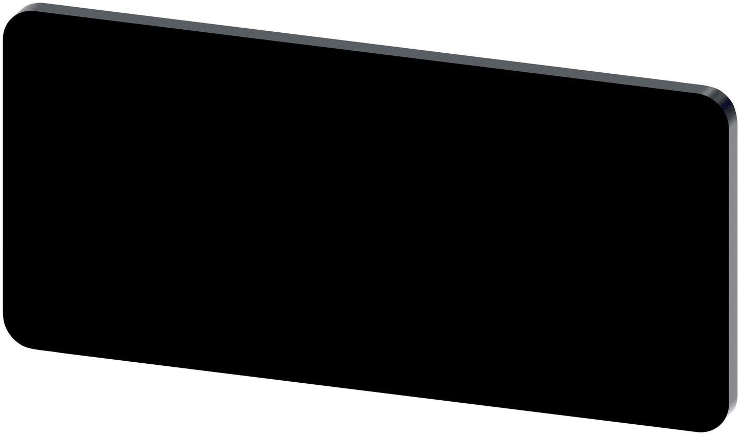 Siemens 3SU19000AC160AA0 Blank Labeling Plate | White Text on Black Plate Ready to Engrave
