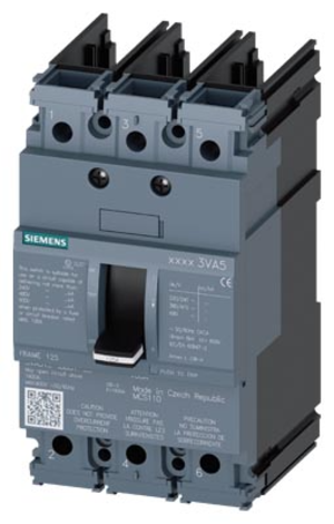 Siemens 3VA5145-6ED31-0AA0 Circuit Breaker | 600V 45A 3P 65kA@480V Feed-Thru 3VA
