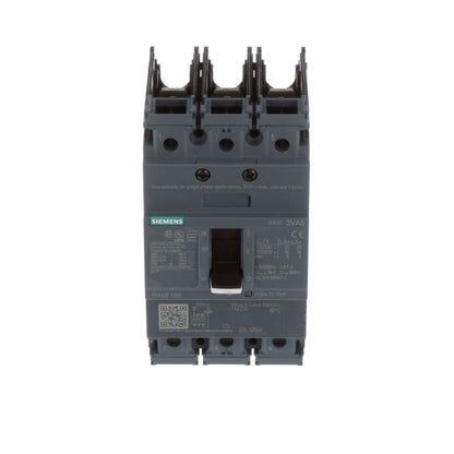 Siemens 3VA51124ED310AA0 Molded Case Circuit Breaker 3-Pole 125A 14kAIC Low Voltage 3VA