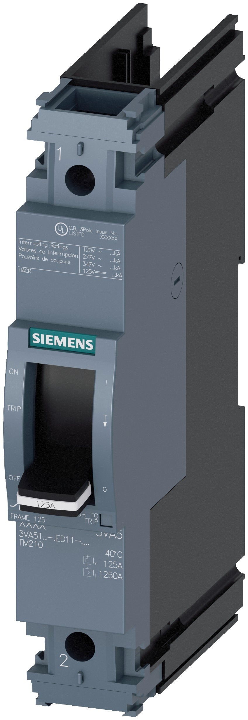 Siemens 3VA5130-4ED11-0AA0 Circuit Breaker | 600V 30A 3P 25kA@480V Feed-Thru 3VA