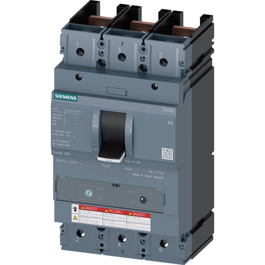 Siemens 3VA5340-5EC31-0AA0 Circuit Breaker | 400A 3P 35kA@480V 3VA