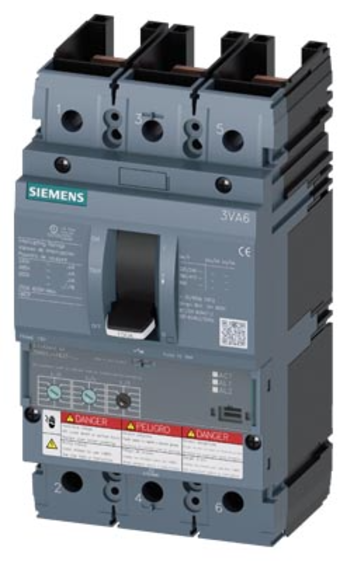 Siemens 3VA6110-6HL31-0AA0 Circuit Breaker | 600V 100A 3P 65kA@480V Feed-Thru 3VA