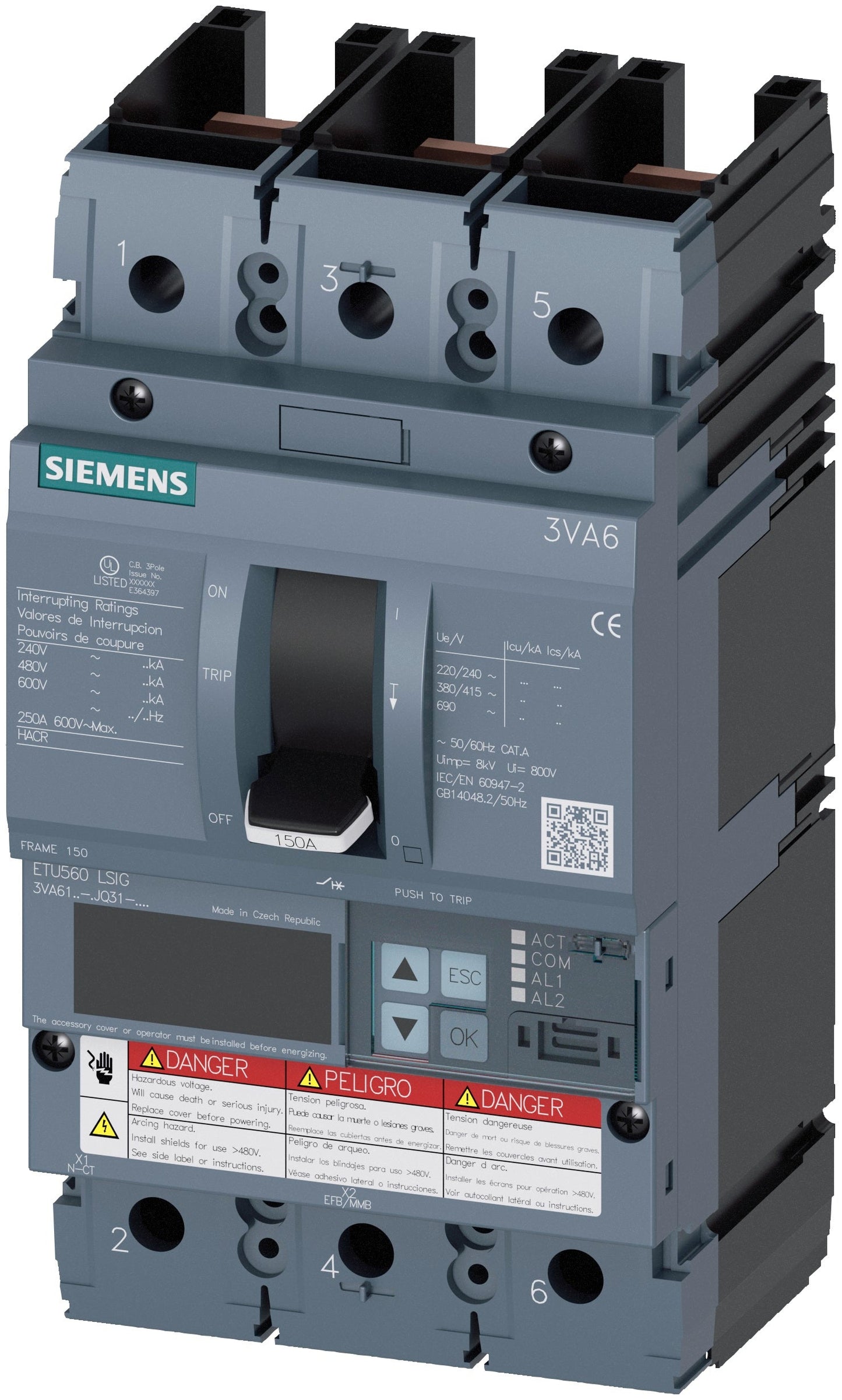 SIE 3VA61405JQ310AA0 ELEC TRIP MOLD CB | 3P 40A