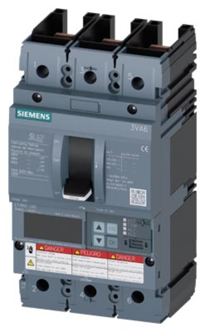 Siemens 3VA6225-6KQ31-0AA0 Circuit Breaker | 600V 250A 3P 65kA@480V Feed-Thru 3VA