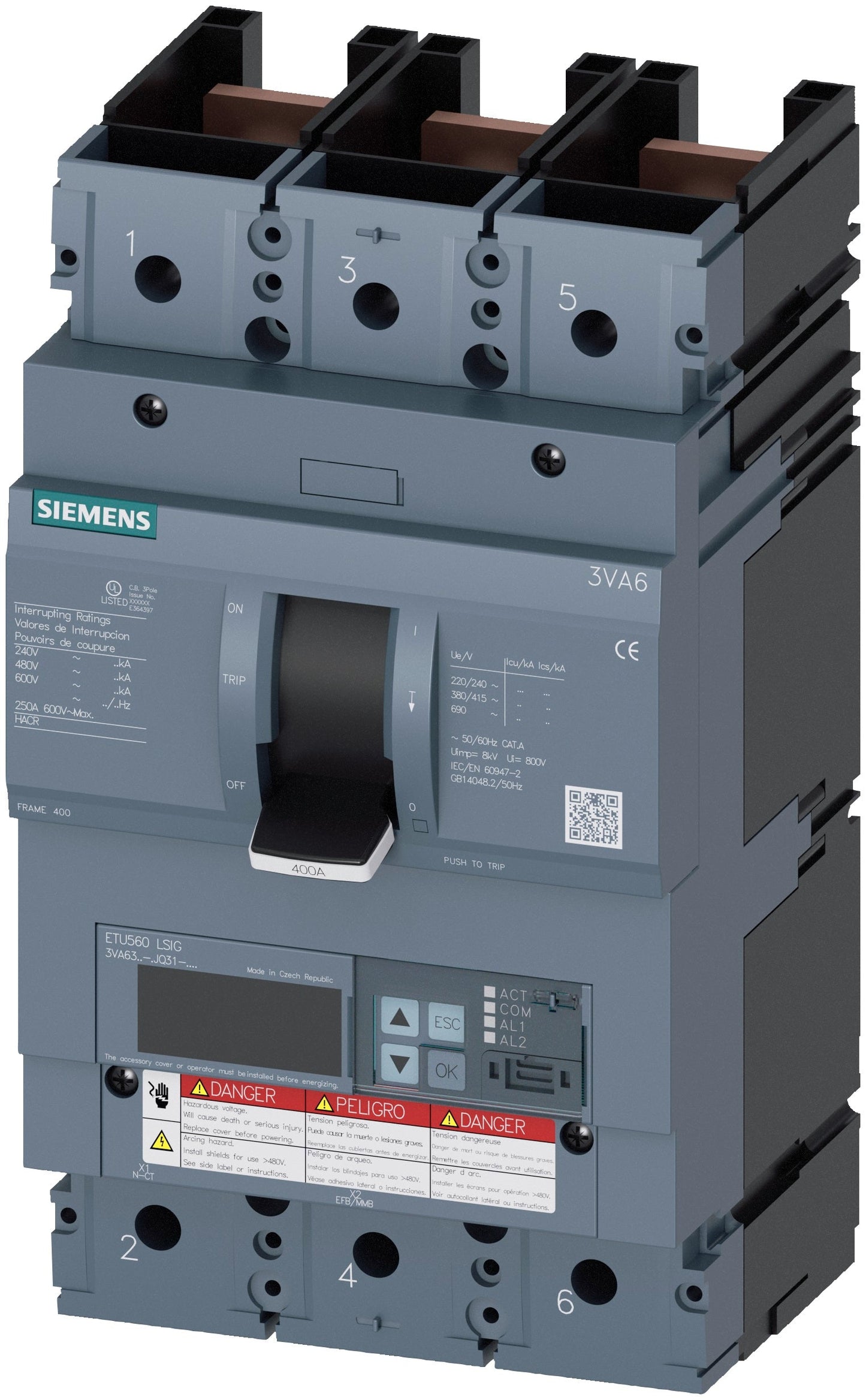 SIE 3VA63257JQ310AA0 ELEC TRIP MOLD CB | 3P 250A