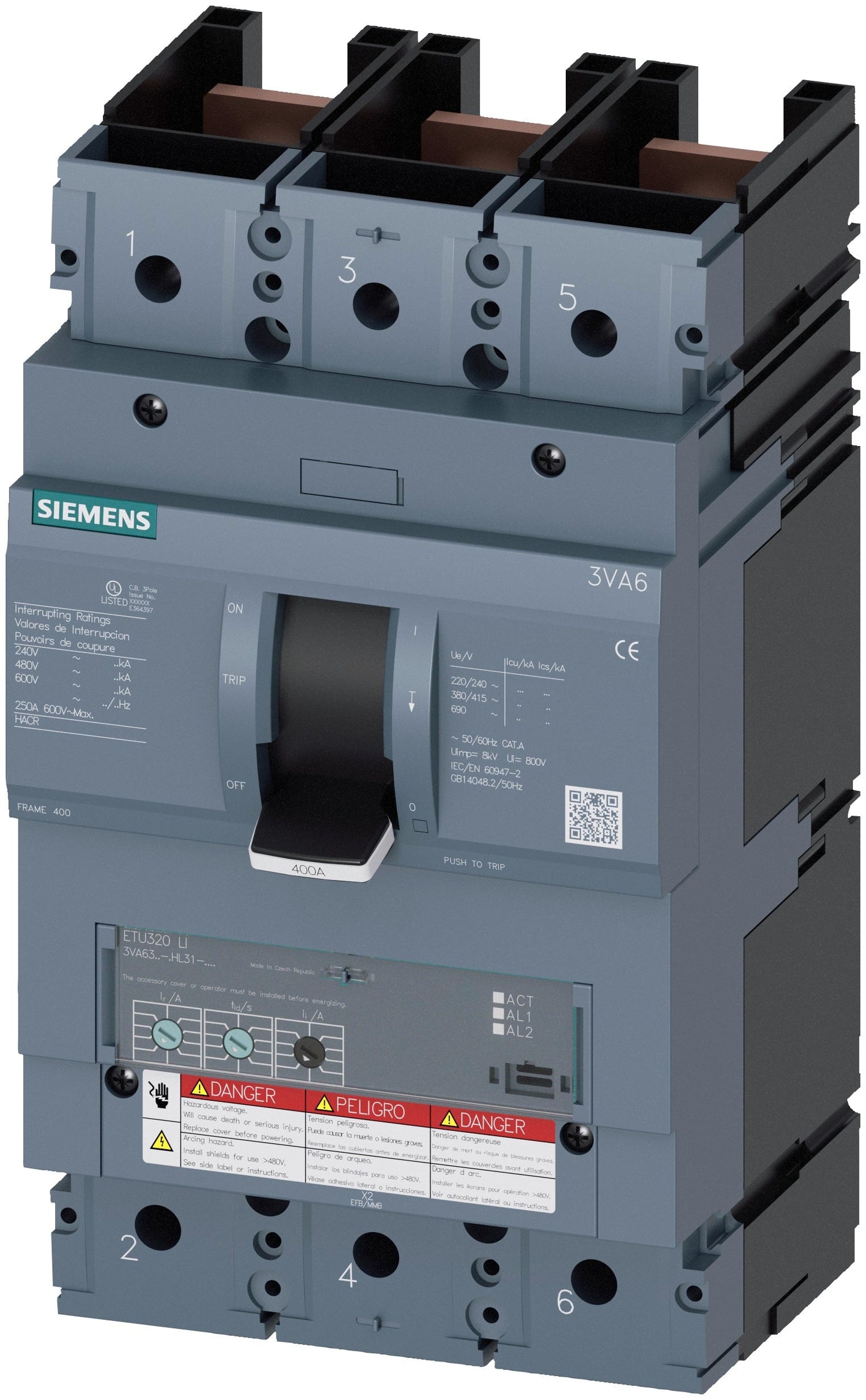 SIE 3VA63258HL310AA0 3VA CB ETU | 3P 250A CB