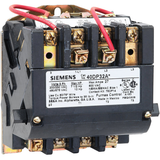 Siemens 40DP32AF Contactor | 3P 3PH 600V 27A 150kA@480V