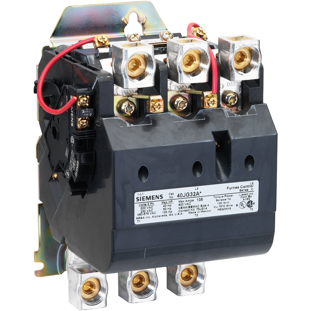 Siemens 40JG32AA Contactor 3 pole 3 phase 600V 135A Class 40