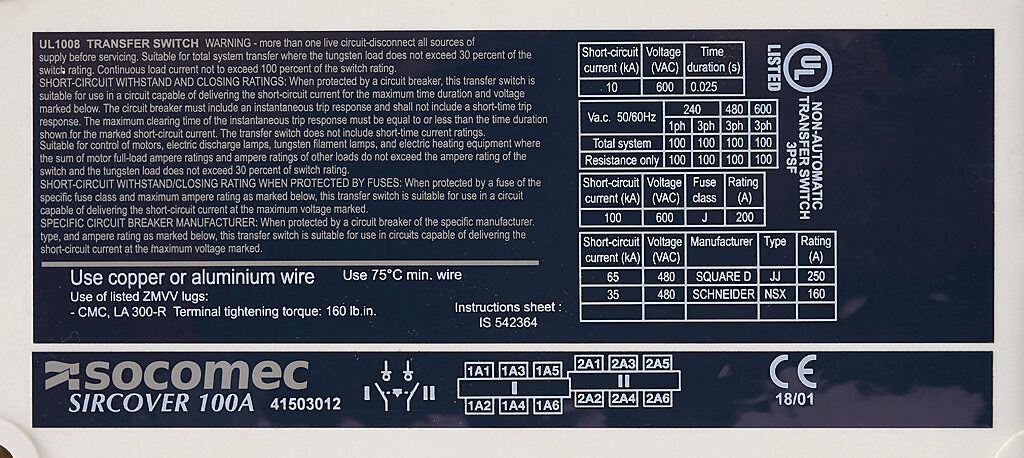 Socomec 41503012 Automatic Transfer Switch | PLP