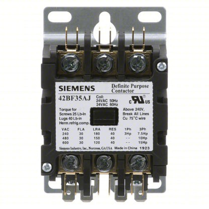 Furnas / Siemens 42AF35AJ Contactor | 600V 3P 25A 3Pole Class 42