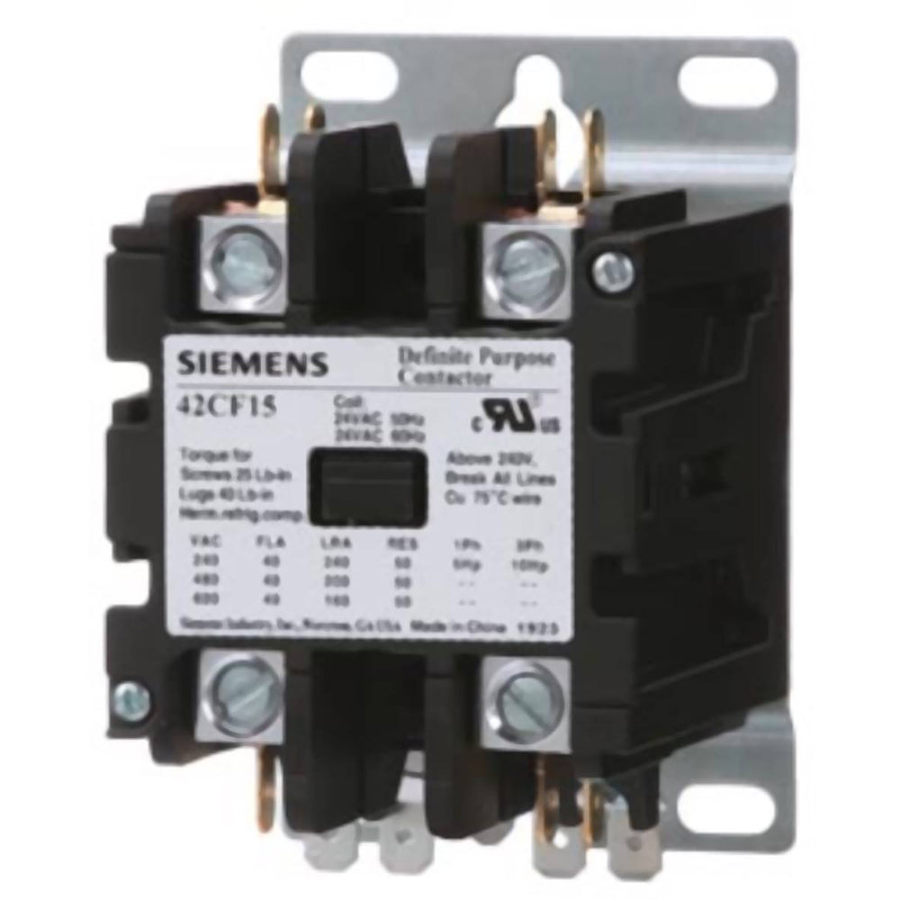 Siemens 42CF15AL Contactor | 600V 40A 1P 2P Class 42
