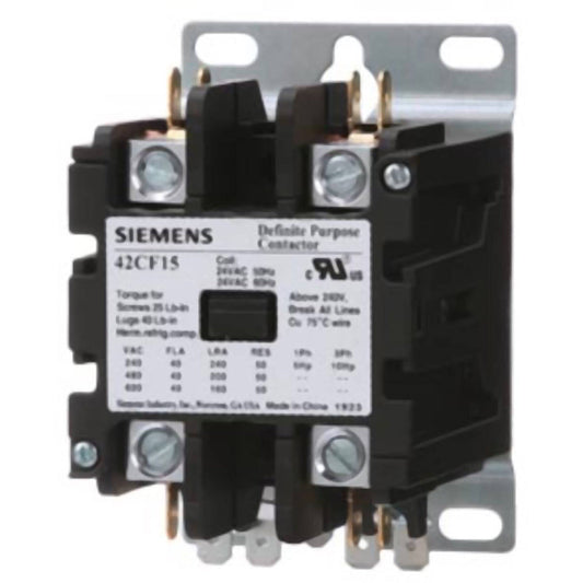Siemens 42CF15AL Contactor | 600V 40A 1P 2P Class 42