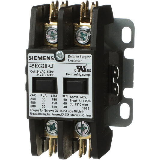 Furnas 45EG20AJ Class 45 Contactor | 600V 1 Phase 30A 2 Pole
