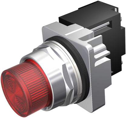 SIE 52PL4G2XB PILOT INDICATOR LIGHT | 30 mm Size LED Lamp Type 120 VAC Transformer Lamp Input Type Red Lens Color 52 Model