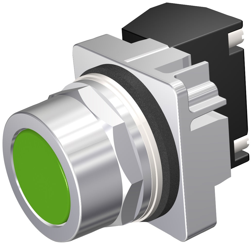 SIE 52PM8A3A Push Button | 30MM GRN 1NO/1NC BLK