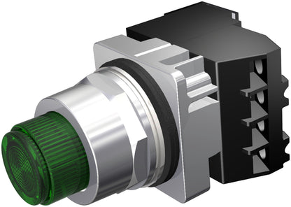 Allen-Bradley 52PT6G3AB Push Button | 30mm 1NO-1NC 120V AC/DC Momentary Green 52 Series