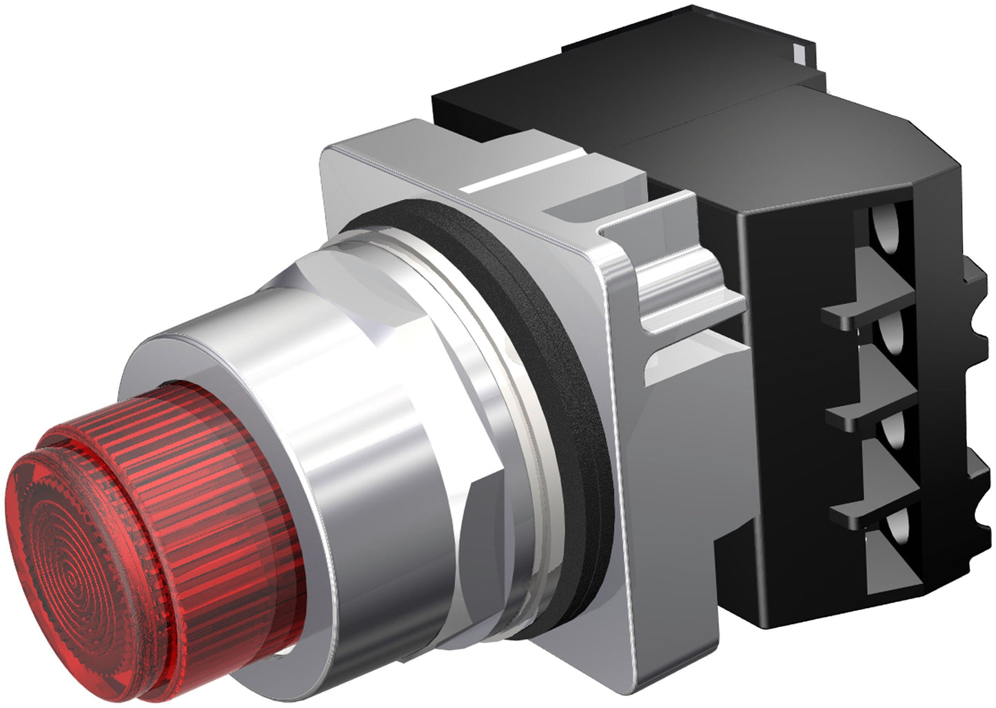 SIE 52PT6H2AB HDTY PB COMPLETE UNIT | Push to Test 30 mm 1NO-1NC Momentary UL 508 CSA LED Red Chrome