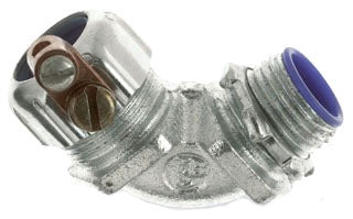 Thomas & Betts 5353GR Liquidtight Connector Fitting | 3/4" 90Â° Zinc Plated with Grounding Lug 53 Series