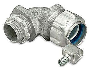 Thomas & Betts 5356GR Conduit Connector | 90-Degree Zinc-Coated CSA/CE Approved 53 Series