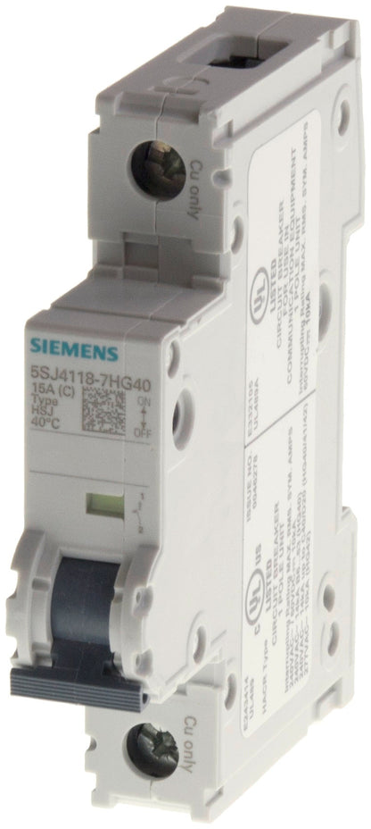 Siemens 5SJ4101-8HG40 Circuit Breaker | 1P 240V 1A 14kA@240V Feed-Thru 5SJ Series
