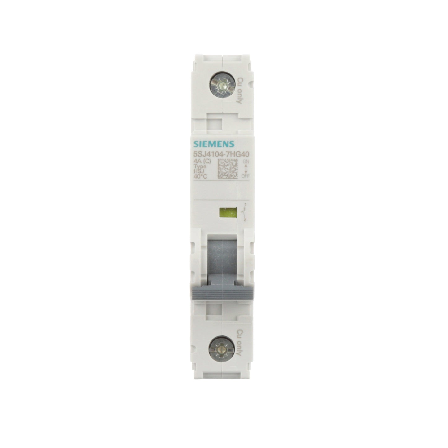 Siemens 5SJ4104-7HG40 Circuit Breaker | 240V 4A 1P 14kA@240V Feed-Thru 5SJ Series
