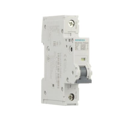 Siemens 5SJ4104-7HG40 Circuit Breaker | 240V 4A 1P 14kA@240V Feed-Thru 5SJ Series