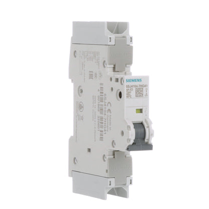 Siemens 5SJ4104-7HG41 Circuit Breaker | 240V 4A 1P 14kA@240V Feed-Thru 5SJ Series