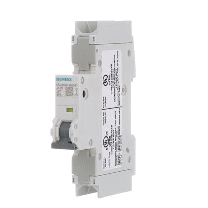 Siemens 5SJ4104-7HG41 Circuit Breaker | 240V 4A 1P 14kA@240V Feed-Thru 5SJ Series