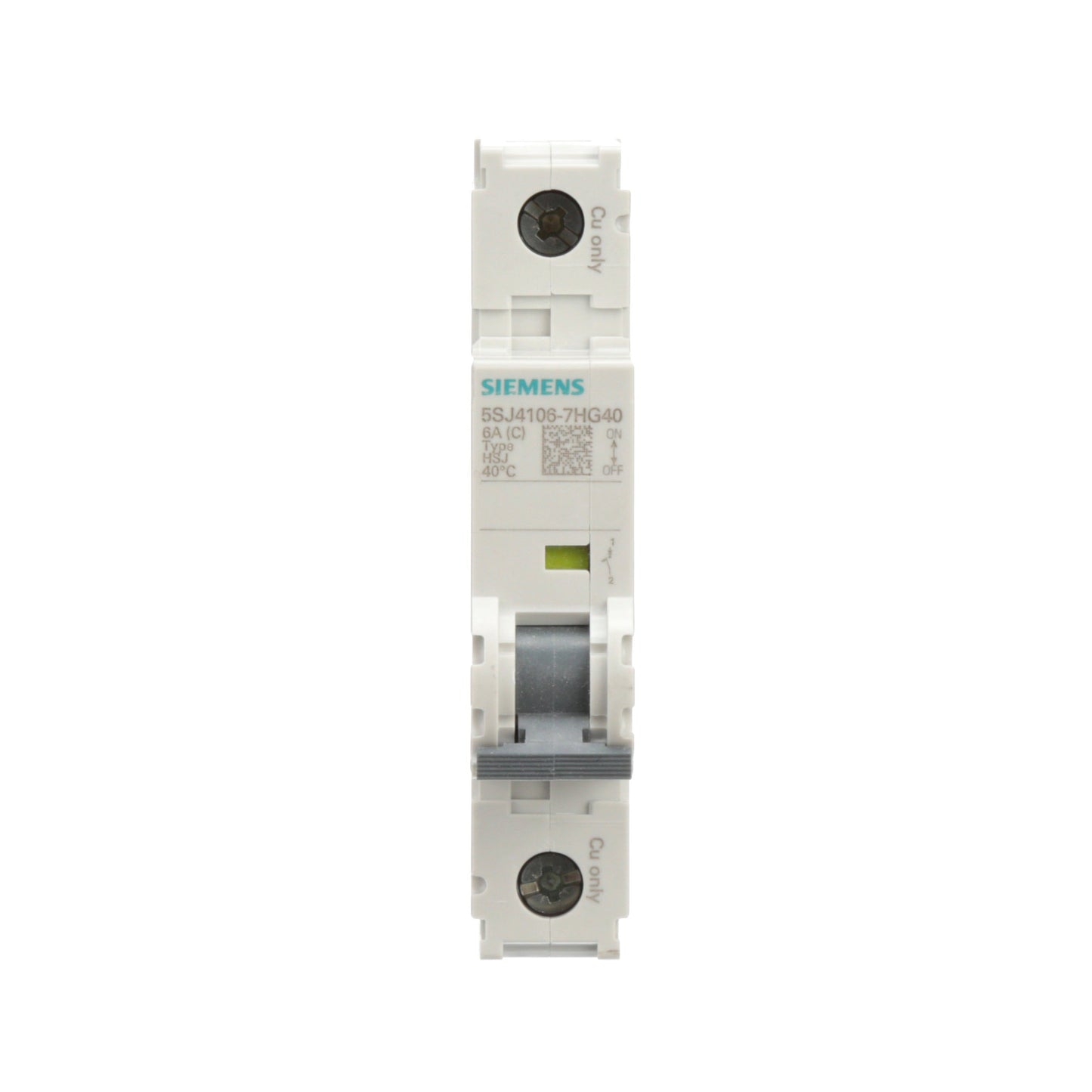 Siemens 5SJ4106-7HG40 Circuit Breaker | 240V 6A 1P 14kA@240V Feed-Thru 5SJ Series