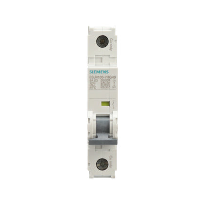 Siemens 5SJ4106-7HG40 Circuit Breaker | 240V 6A 1P 14kA@240V Feed-Thru 5SJ Series