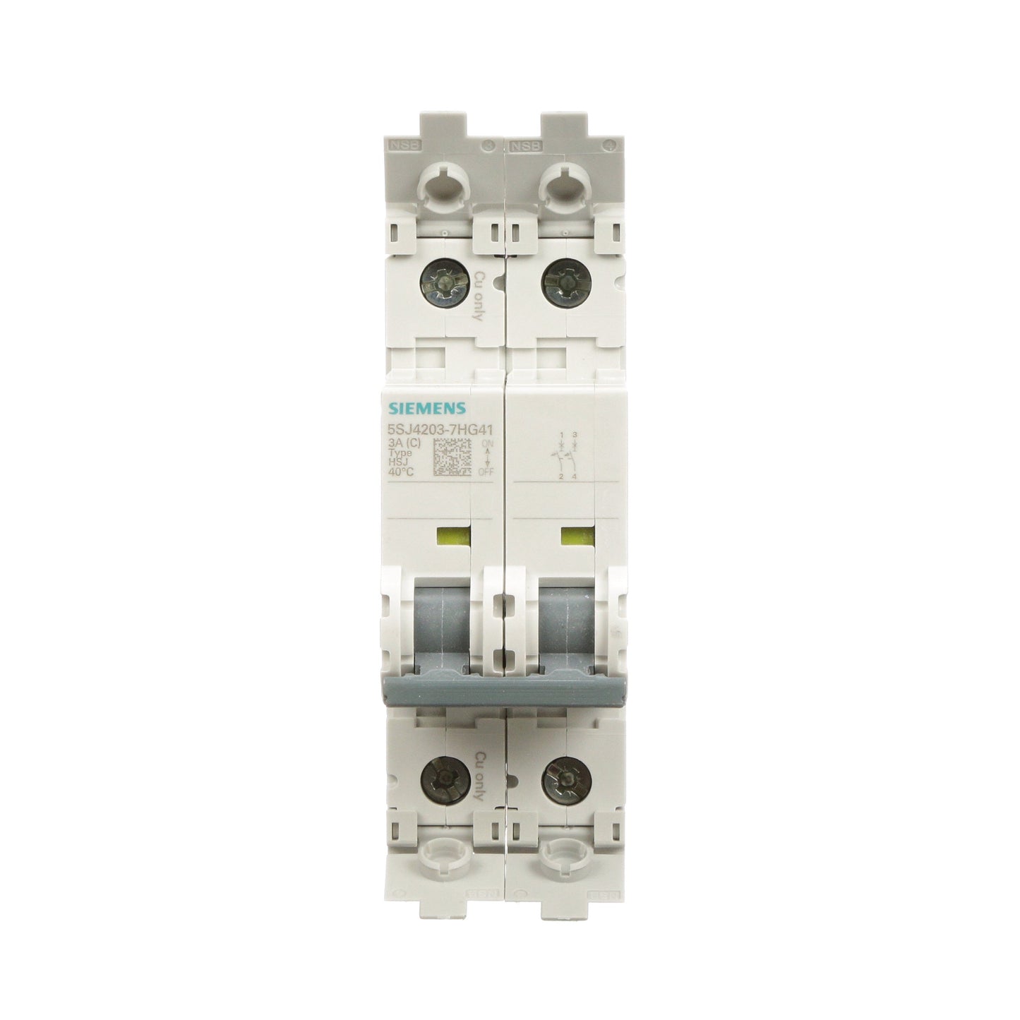 Siemens 5SJ4203-7HG41 Circuit Breaker | 240V 3A 2P 14kA@240V Feed-Thru 5SJ Series
