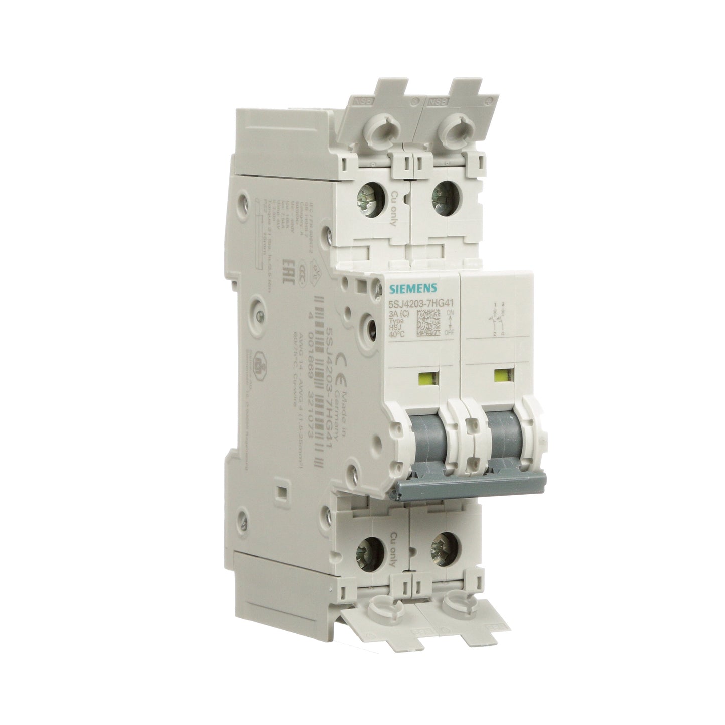 Siemens 5SJ4203-7HG41 Circuit Breaker | 240V 3A 2P 14kA@240V Feed-Thru 5SJ Series