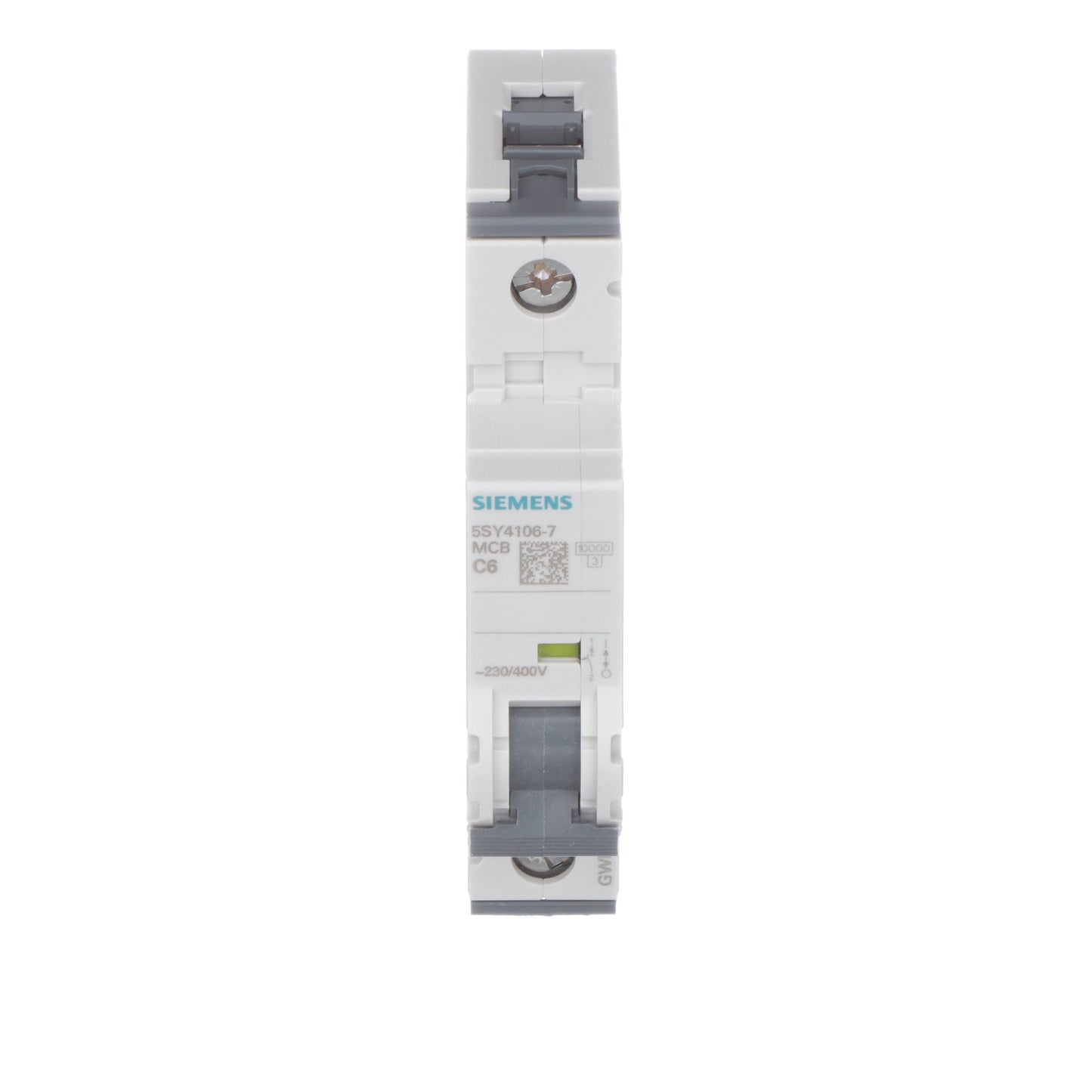 Siemens 5SY4106-7 Circuit Breaker | 400V 8A 1P 10kA@230V Feed-Thru 5SY Series